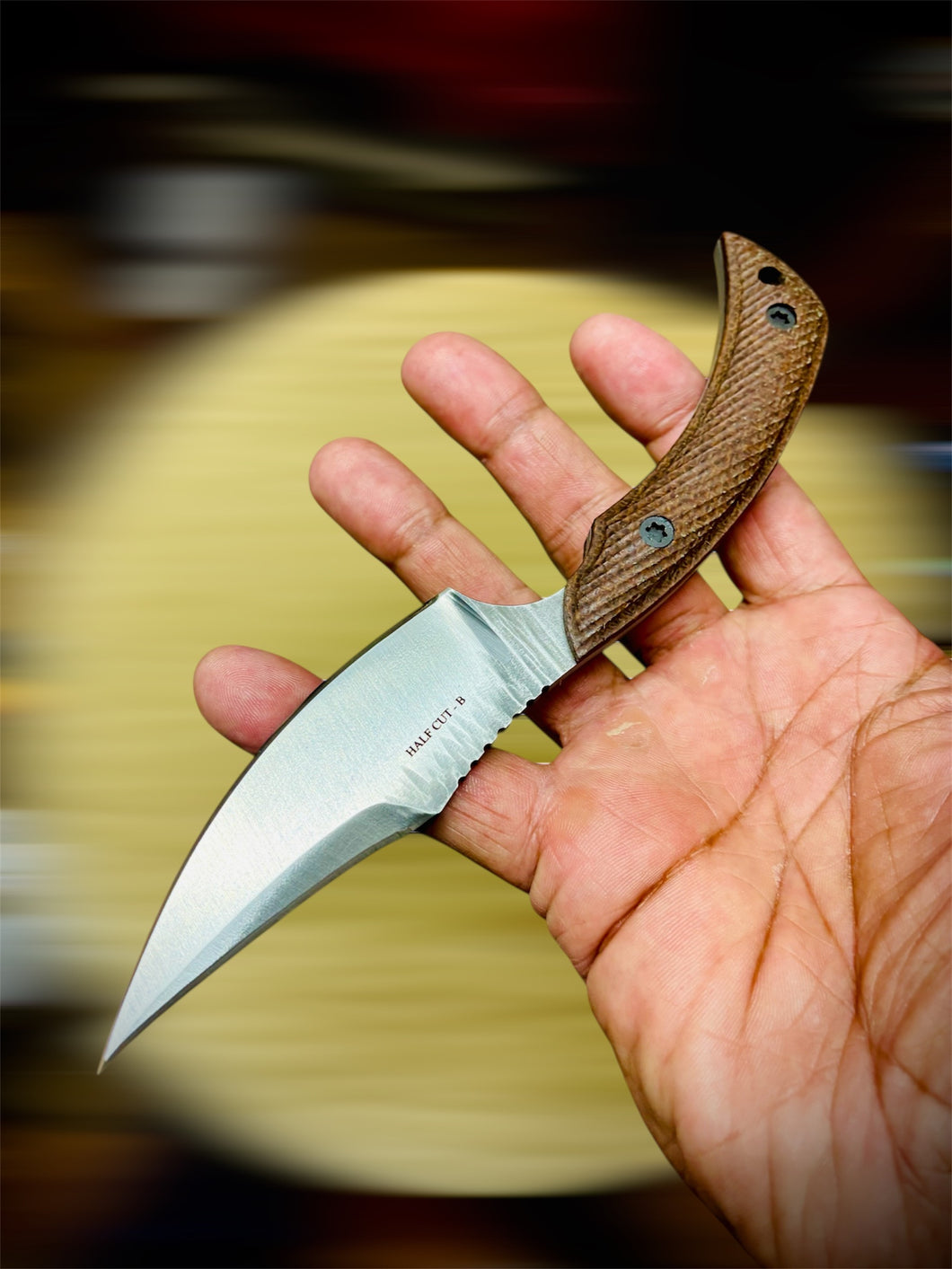 The HALF CUT-B  ( Canvas mircarta) double edged ( 370$ Canadian )