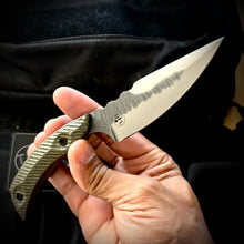 Load image into Gallery viewer, The HALF-CUT  Green Burlap Micarta