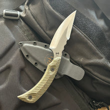 Load image into Gallery viewer, The HALF-CUT Green Burlap Micarta