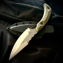 Load image into Gallery viewer, The HALF-CUT Green Burlap Micarta